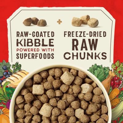 Show full view: Stella & Chewy's SuperBlends Raw Blend Wholesome Grains Cage-Free Chicken & Duck Recipe with Superfoods Dry Dog Food, 3.25-lb bag slide 3 of 11