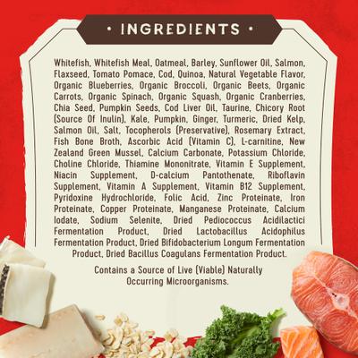 Show full view: Stella & Chewy's SuperBlends Raw Blend Wholesome Grains Wild-Caught Whitefish & Salmon Recipe with Superfoods Dry Dog Food, 21-lb bag slide 9 of 11