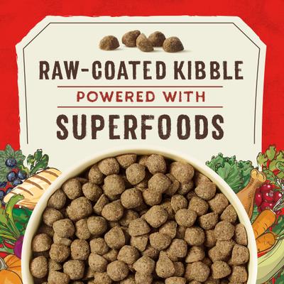 Show full view: Stella & Chewy's SuperBlends Raw Coated Wholesome Grains Cage-Free Chicken & Duck Recipe with Superfoods Dry Dog Food, 3.5-lb bag slide 3 of 11