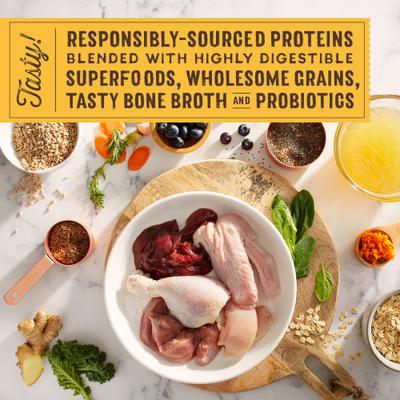 Show full view: Stella & Chewy's SuperBlends Raw Coated Wholesome Grains Cage-Free Chicken & Duck Recipe with Superfoods Dry Dog Food, 3.5-lb bag slide 4 of 11