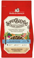 Stella & Chewy's SuperBlends Raw Coated Wholesome Grains Wild-Caught Whitefish & Salmon Recipe with Superfoods Dry Dog Food, 3.5-lb bag