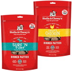 Stella & Chewy's Surf 'N Turf + Chicken Dinner Patties Freeze-Dried Dog Food