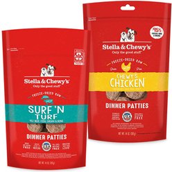 Stella & Chewy's Surf 'N Turf + Chicken Dinner Patties Freeze-Dried Dog Food