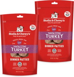 Stella & Chewy's Tantalizing Turkey Dinner Patties Freeze-Dried Raw Dog Food, 28-oz bundle