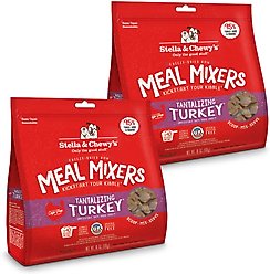 Stella & Chewy's Tantalizing Turkey Meal Mixers Freeze-Dried Raw Dog Food Topper, 18-oz bag, bundle of 2 slide 1 of 9