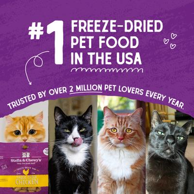 Show full view: Stella & Chewy's Tummy Ticklin' Turkey Dinner Morsels Freeze-Dried Raw Cat Food, 18-oz bag, bundle of 2 slide 3 of 13