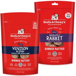 Stella & Chewy's Venison Blend + Absolutely Rabbit Dinner Patties Freeze-Dried Dog Food