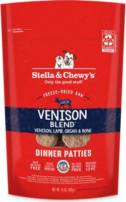 Show full view: Stella & Chewy's Venison Blend + Absolutely Rabbit Dinner Patties Freeze-Dried Dog Food slide 2 of 9