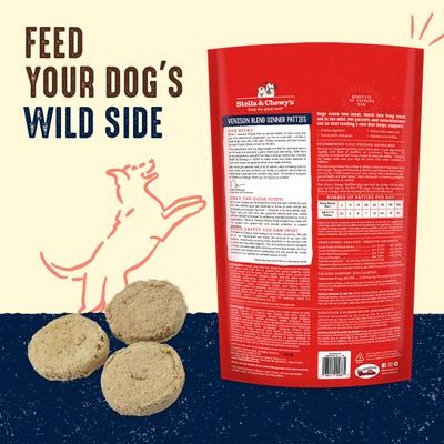 Show full view: Stella & Chewy's Venison Blend + Absolutely Rabbit Dinner Patties Freeze-Dried Dog Food slide 4 of 9