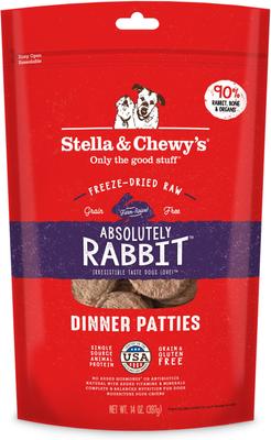 Show full view: Stella & Chewy's Venison Blend + Absolutely Rabbit Dinner Patties Freeze-Dried Dog Food slide 6 of 9