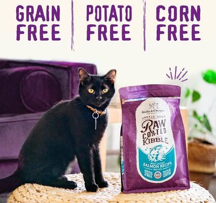 Show full view: Stella & Chewy's Wild Caught Salmon Flavored Raw Coated Dry Cat Food, 20-lb bundle slide 7 of 10