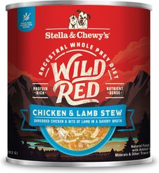 Stella & Chewy's Wild Red Grain-Free Chicken & Lamb Stew Wet Dog Food, 10-oz can, case of 6