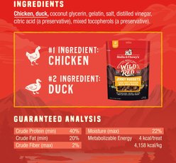 Stella & Chewy's Wild Red Jerky Nuggets Chicken & Duck Recipe Grain-Free Dog Treats, 6-oz bag slide 2 of 7