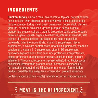 Show full view: Stella & Chewy's Wild Red Raw Blend Kibble Grain-Free Prairie Recipe Dry Dog Food, 3.5-lb bag slide 6 of 12