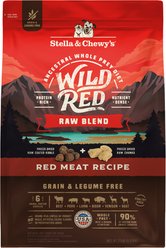 Stella & Chewy's Wild Red Raw Blend Kibble Grain-Free Red Meat Recipe Dry Dog Food, 21-lb bag