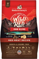 Stella & Chewy's Wild Red Raw Blend Kibble Grain-Free Red Meat Recipe Dry Dog Food, 3.5-lb bag