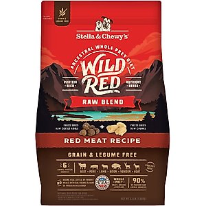 Stella & Chewy's Wild Red Raw Blend Kibble Grain-Free Red Meat Recipe Dry Dog Food, 3.5-lb bag