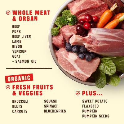 Stella & Chewy's Wild Red Raw Blend Kibble Grain-Free Red Meat Recipe Dry Dog Food