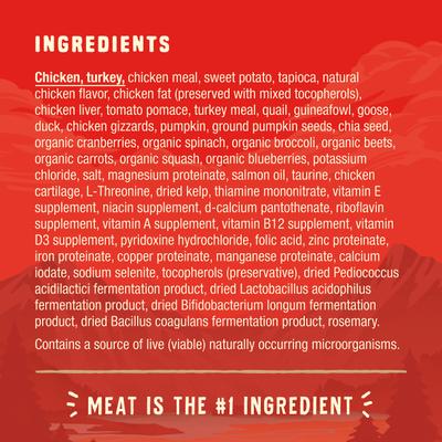 Show full view: Stella & Chewy's Wild Red Raw Coated Kibble Grain-Free Prairie Recipe Dry Dog Food, 3.5-lb bag slide 6 of 12