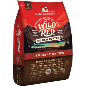 Stella & Chewy's Wild Red Raw Blend Kibble Grain-Free Prairie Recipe Dry Dog Food