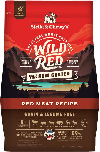 Stella & Chewy's Wild Red Raw Coated Kibble Grain-Free Red Meat Recipe Dry Dog Food