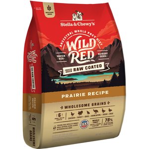 Stella & Chewy's Wild Red Raw Coated Kibble Wholesome Grains Prairie Recipe Dry Dog Food, 21-lb bag