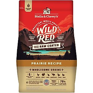 Stella & Chewy's Wild Red Raw Coated Kibble Wholesome Grains Prairie Recipe Dry Dog Food, 3.5-lb bag