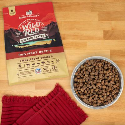 Show full view: Stella & Chewy's Wild Red Raw Coated Kibble Wholesome Grains Red Meat Recipe Dry Dog Food, 3.5-lb bag slide 4 of 11