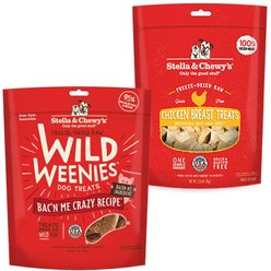 Stella & Chewy's Wild Weenies Bac'n Me Crazy + Chicken Breast Freeze-Dried Dog Treats