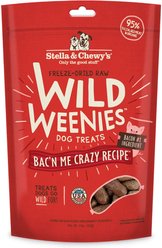 Stella & Chewy's Wild Weenies Bac'n Me Crazy Recipe Freeze-Dried Raw Dog Treats, 11-oz bag