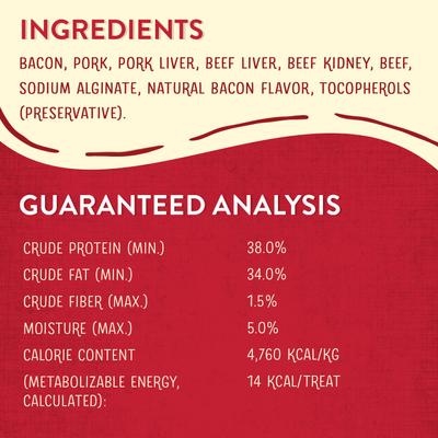 Show full view: Stella & Chewy's Wild Weenies Bac'n Me Crazy Recipe Freeze-Dried Raw Dog Treats, 3-oz bag slide 4 of 10