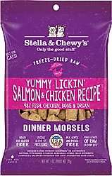 Stella & Chewy's Yummy Lickin' Salmon & Chicken Dinner Morsels Freeze-Dried Raw Cat Food, 1-oz bag