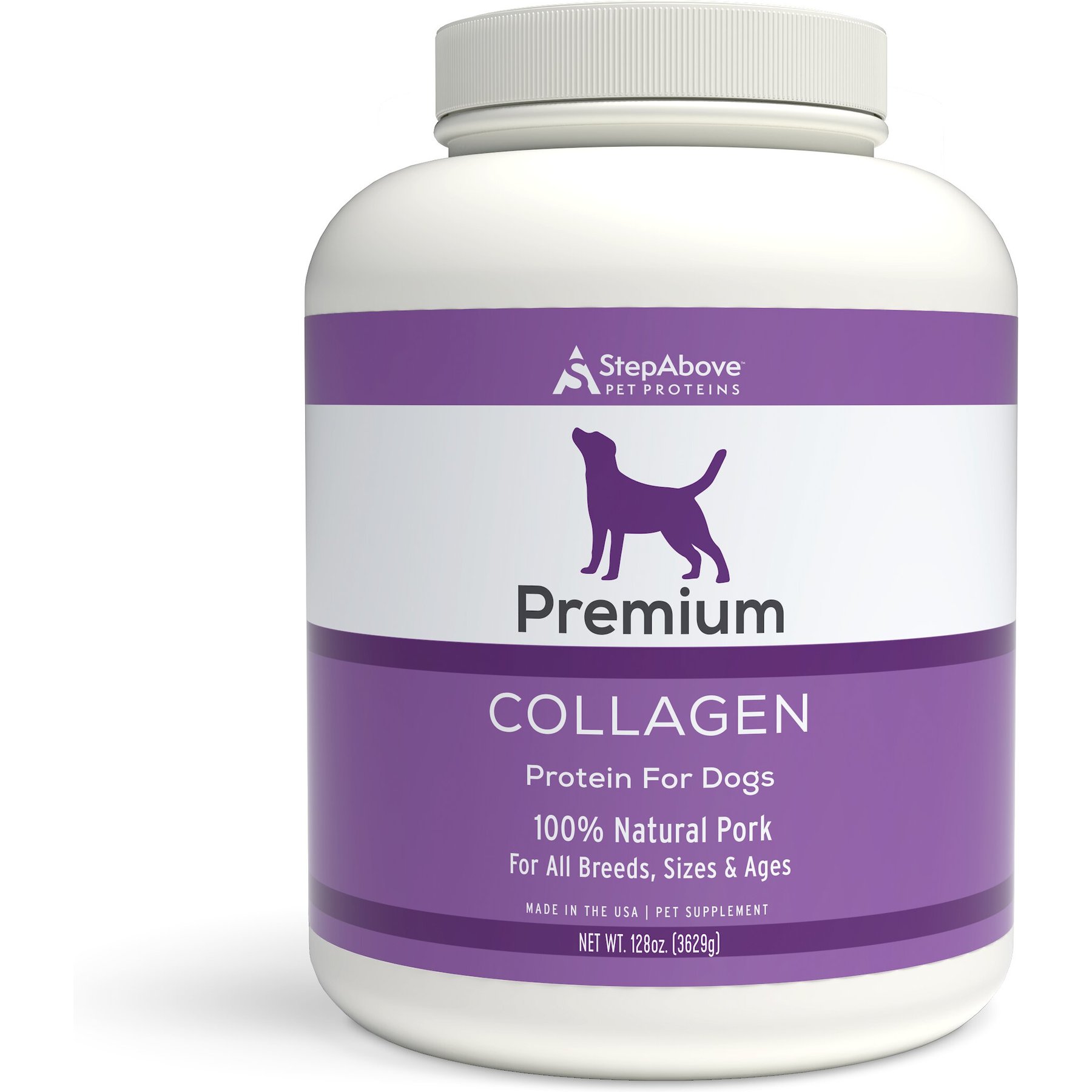 Step Above Proteins Natural Pork Collagen Gelatin Protein Dog Supplement, 8-lb bottle