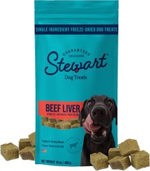 Stewart Beef Liver Single Ingredient Freeze-Dried Raw Dog Treats, 16-oz bag