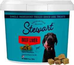 Stewart Beef Liver Single Ingredient Freeze-Dried Raw Dog Treats, 21-oz tub slide 1 of 9