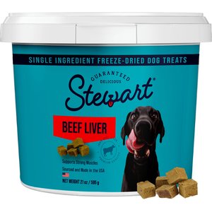 Stewart Beef Liver Single Ingredient Freeze-Dried Raw Dog Treats, 21-oz tub