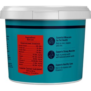 Stewart Beef Liver Single Ingredient Freeze-Dried Raw Dog Treats, 21-oz tub