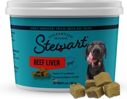 Stewart Beef Liver Single Ingredient Freeze-Dried Raw Dog Treats, 2-oz tub slide 1 of 8