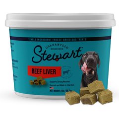 Stewart Beef Liver Single Ingredient Freeze-Dried Raw Dog Treats, 2-oz tub