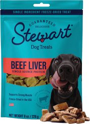 Stewart Beef Liver Single Ingredient Freeze-Dried Raw Dog Treats, 8-oz bag