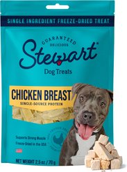 Stewart Chicken Breast Single Ingredient Freeze-Dried Raw Dog Treats, 2.5-oz bag