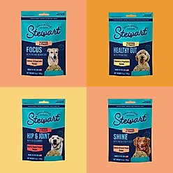 Stewart Focus with Shiitake Mushroom, Salmon & Vegetable Recipe Limited-Ingredient Adult, Freeze-Dried Dog Treats, 4-oz pouch slide 2 of 4