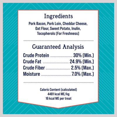 Show full view: Stewart PuffPops Bacon & Cheese Recipe Freeze-Dried Dog Treats, 2.8-oz pouch slide 3 of 10
