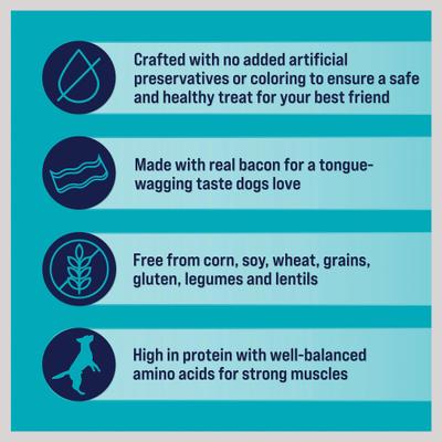 Show full view: Stewart PuffPops Bacon, Egg & Cheese Recipe Freeze-Dried Dog Treats, 5.8-oz pouch slide 6 of 11