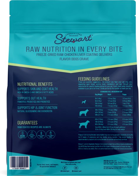 Stewart Raw Coated Lamb Limited-Ingredient Adult Freeze-Dried Dog Food