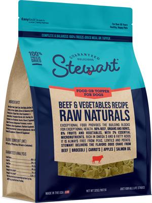 Show full view: Stewart Raw Naturals Beef Limited-Ingredient Adult Freeze-Dried Dog Food, 32-oz bag slide 4 of 5