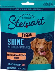 Stewart Shine with Omega-3 Fatty Acids Salmon & Sweet Potato Recipe Limited- Ingredient Freeze-Dried Dog Meal Topper & Treats, 8-oz pouch slide 1 of 2