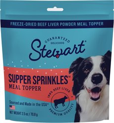 Stewart Supper Sprinkles Beef Liver Single Ingredient Dehydrated Dog Food Topper, 2.5-oz bag