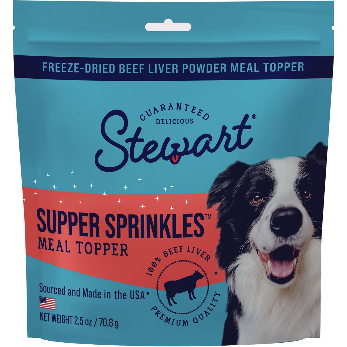 Stewart Supper Sprinkles Beef Liver Single Ingredient Freeze-Dried Raw Dog Food Topper, 2.5-oz bag