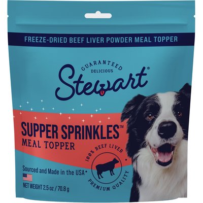 Stewart Stewart Supper Sprinkles Beef Liver Single Ingredient Freeze-Dried Raw Dog Food Topper, 2.5-oz bag